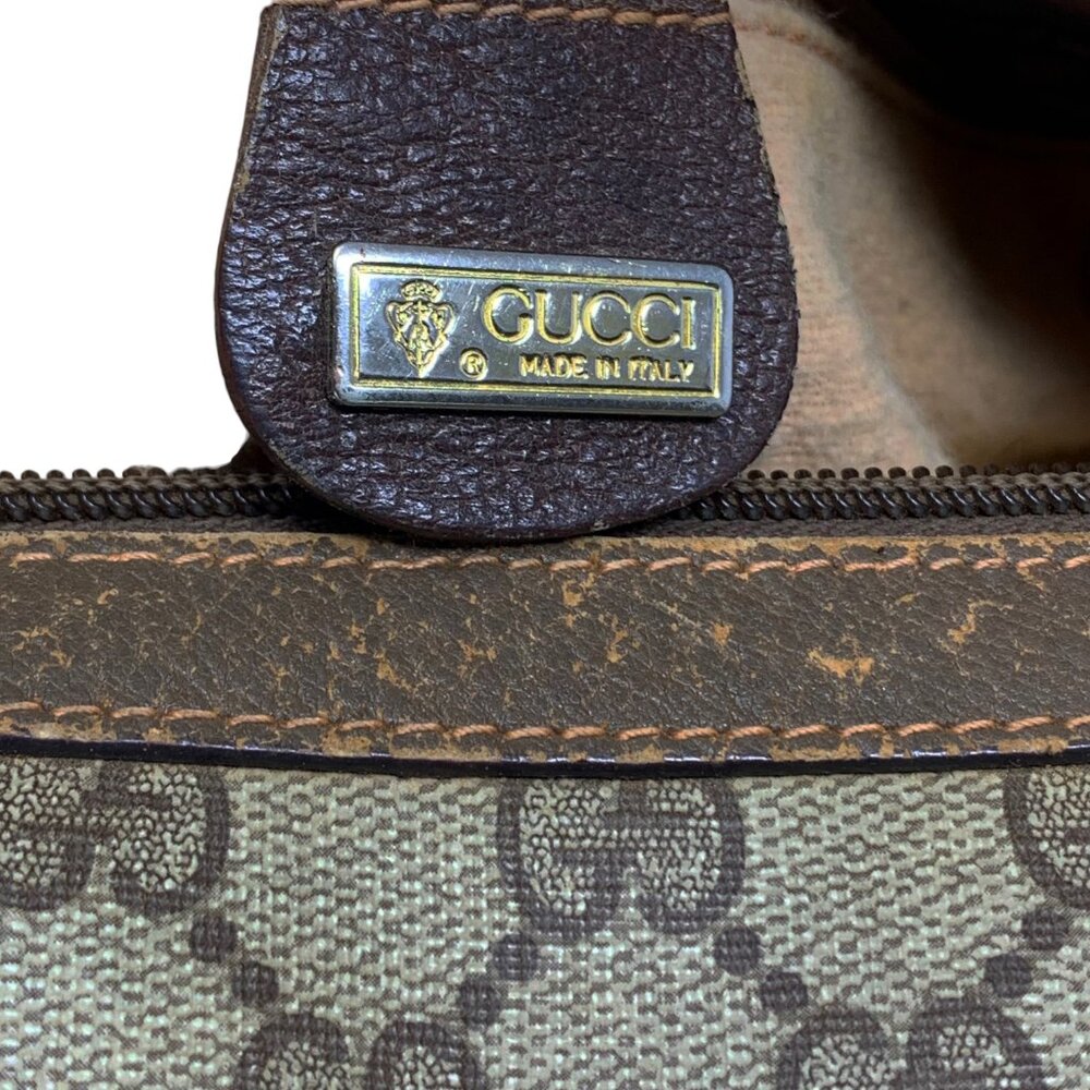 Vintage Gucci Coated Canvas Leather Speedy‎ Handbag **AS IS DAMAGED - Picture 7 of 13